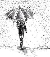 Hermosa acuarela ilustración de la temporada de lluvias rana y caracol. Dibuja Un Hombre Bajo La Lluvia Y Conoce Como Eres Bioguia