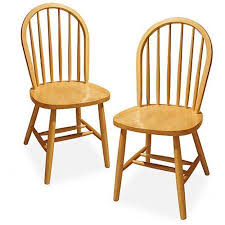 Winsome Wood Windsor Chair Set Of 2 Multiple Finishes Walmart Com Oak Chair Solid Wood Dining Chairs Windsor Dining Chairs