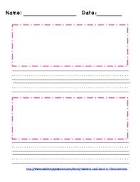Getting printable lined paper with picture box. Blank Primary Writing Paper 2 Picture Boxes By Sparkling Minis