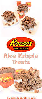 Reese S Peanut Butter Rice Krispie Treats Peanut Butter Rice Krispie Treats Krispie Treats Rice Krispie Treats