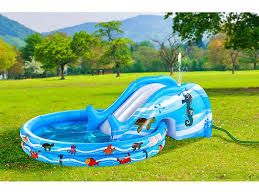Infactory Aufblasbares Kinderplanschbecken Mit Rutsche Kinderplanschbecken Planschbecken Kinder Planschbecken Mit Rutsche
