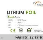 Lithium Foil (Li, Purity: 99.9%, Thick: 0.1-0.2mm, Width: 60mm)