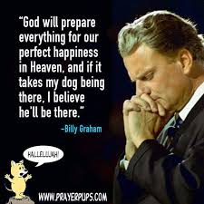 Billy Graham On Dogs And Heaven Quote Quotes Bible Christian Prayerpups Billygraham Dog Heaven Quotes Dog Quotes Funny Heaven Quotes