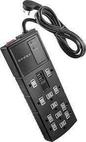 Dynex 12 Outlet 2 Usb Surge Protector Strip Black Dx Sf127 Best Buy