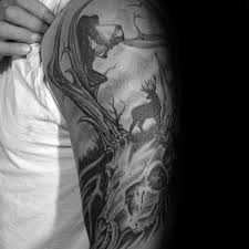 Top 53 Best Bowhunting Tattoos For Men 2020 Inspiration Guide Sleeve Tattoos Half Sleeve Tattoo Tattoos For Guys