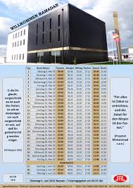 Hälfte mit kalenderwochen und feiertagen. Ditib Deggendorf E V Ramadan Kalender