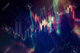 Technical Price Graph And Indicator Red And Green Candlestick