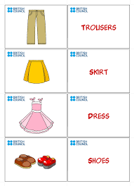 Assign a number of teams, more than 2 to ensure that everyone gets a go and that there are no kids. 8 Best Images Of Printable Clothes Flashcards For Toddlers Free Printable Clothes Flash Cards Clothes F Flashcards For Toddlers Flashcards Clothes Worksheet