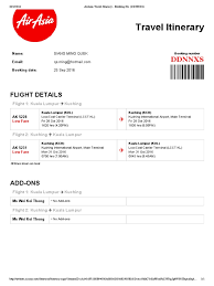 15 & 17, terminal building , sultan mahmud kl sentral lot 4, level 2, stesen sentral kuala lumpur, 50470 kuala lumpur. Airasia Travel Itinerary Booking No Aviation