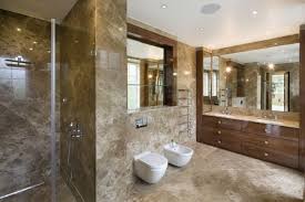 Badezimmer Marmor Fliesen Braun Holz Waschtisch Badezimmer Badezimmer Beige Badgestaltung