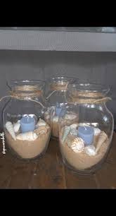 46 Ideas For Wedding Beach Theme Ideas Shell Candles Shell Candles Beach Centerpieces Beach Decor