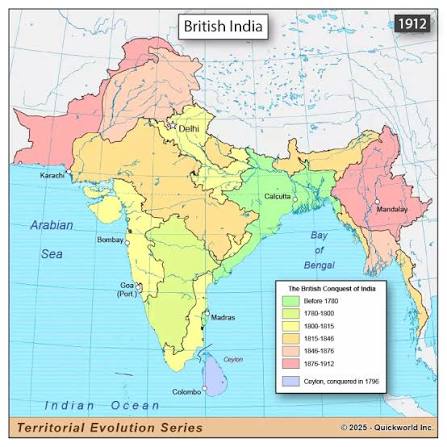 British India - Territorial Formation - 1611-1912