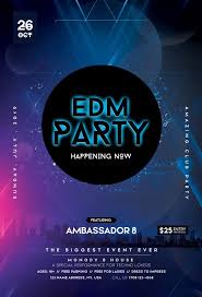 Edm Dj Party Free Psd Flyer Template For Events Free Psd Flyer Templates Psd Flyer Templates Free Psd Flyer