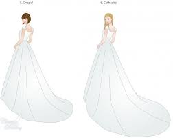 Train Types Styles And Lengths Modeled By Weddinglds Com S Signature Brides Wedding Dress Types Dress Shapes Wedding Dress Train