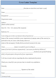 sample cover letter templates
