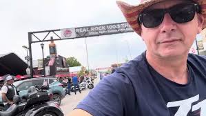 Greg Lambert takes a pass down Main Street at the Sturgis Motorcycle Rally! 