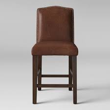 Camelot Nailhead Trim 24 Counter Stool Hardwood Gray Threshold Target Counter Stools Leather Stool Nailhead