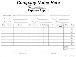 free expense report template