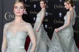 Lily james' cinderella premiere dress was straight out of a fairy tale! Downton Abbey S Lily James Looks Unrecognisable At Cinderella Premiere As She Transforms Into A Princess Mirror Online