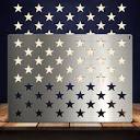 Amazon.com : American Flag 201 Stainless Steel 50 Stars Stencil ...
