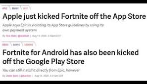 A california judge overseeing the case. The Darkness Is At An End Apple Just Kicked Fortnite Off The App Store Appla Aays Epic Violating Ke App Store Quidelines By Using Its Fortnite For Android Has Also Been Kicked