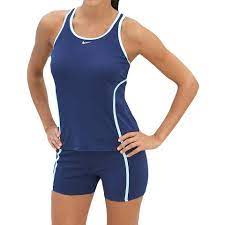 Check Out The Nike Swim Women S Core Solids High Neck Tankini Two Piece Swimsuit On Altrec Com High Neck Tankini Swimming Outfits Swimsuits