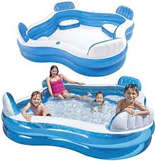 Intex Piscine Familiale Avec Sieges 229x229x66 Cm Amazon Fr Jardin