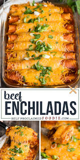 Beef Enchiladas With Tender Shredded Beef Melted Cheese And Smothered In Red Sauce Are Beef Enchilada Recipe Best Beef Enchilada Recipe Easy Beef Enchiladas