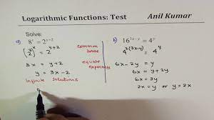 First rewrite each side of the equation using the same base. How To Solve Exponential Equation With Different Variables As Exponents Youtube