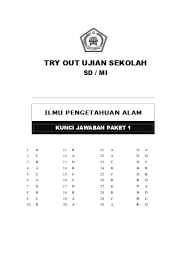 Kunci jawaban try out agama kelas 6 2021. Kunci Jawaban Soal Try Out Un Ipa Sd Mi Kelas 6 Paket 1