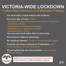 Shutdowns, alerts and more rules: Vals On Twitter Help Us Spread The Word To All Mob There Will Be A 5 Day Lockdown Across All Victoria Starting Midnight Tonight Friday Know The Rules Stay Safe Tell Your