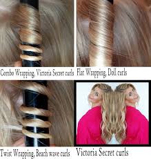 Different Ways To Wrap Your Hair Around A Curling Wand To Create Different Curls I Love The Victoria Secret Curl Vackert Har Frisyrer For Skolan