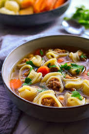 Vegetarian Pasta Soup With Seitan Meatballs Cilantro And Citronella Recipe Homemade Vegetable Broth Easy Soup Recipes Seitan Recipes