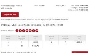 Denumirea initiala a fost numit „toto loto polonia multi 1 si loto polonia multi 2 sunt jocuri loto de tip keno 20/80 care se desfasoara in polonia. Loto Polonia Rezultate Arhiva 1 2 6 49 Multi 20 80 Generator Live Strategie Predictii
