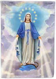 La virgen maría nació en nazaret. Amazon Com Caroline S Treasures Aph8805gf Bandera Religiosa De La Virgen Maria Tamano Pequeno Multicolor Caroline S Treasures Jardin Y Exteriores