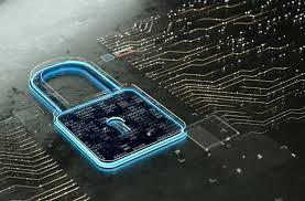Ilustración de un candado digital sobre el logo de un procesador, representando la vulnerabilidad LogoFAIL en el UEFI.