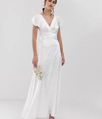 Prom dresses 2015 cute prom dresses long prom gowns gala dresses formal dresses party dresses wedding dresses birthday dress women jacquard dress jacquard weave expensive clothes bohemian wedding dresses 3d prints silk wool textiles simple dresses unique dresses. Y A S Ruffle Sleeve Jacquard Maxi Bridal Dress White Myonewedding Co Uk