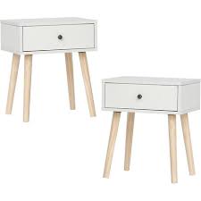 La table de chevet suspendue en fait partie puisquelle a lavantage de libérer un espace non négligeable au niveau du sol. Yaheetech Table De Chevet Lot De 2 Table De Nuit Avec 2 Tiroirs De Rangement Table Dappoint Baroque En Bois Blanc Noir Blanc Cuisine Maison Meubles