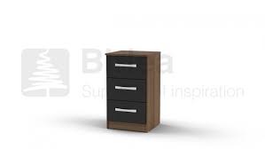 To place you books or a table lamp, our bedside tables & chests are a stylish addition. Lynx 3 Drawer Bedside Walnut And Black Bedside Tables At Elephant Beds Cardiff Uk Bedroom Furniture