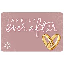 Give a visa gift card, the gift of freedom. Wedding Happily Ever After Walmart Egift Card