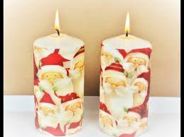Christmas Candles Diy Decoupage Candles Decoupage Tutorial Decoupage For Beginners Youtube