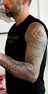Mandalas Geometric Dot Work Black Work Pointilism Henna And Sacred Geometry Tattoos In New J Geometric Sleeve Tattoo Mandala Sleeve Geometric Tattoo Ocean