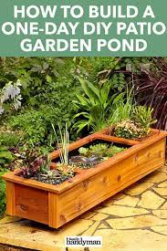 One Day Diy Patio Garden Pond Patio Pond Diy Patio Ponds Backyard