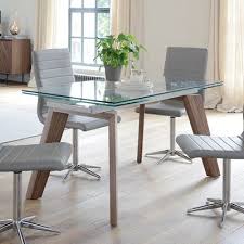 Bravo dining table, dark sonoma base with clear glass top by armen living (1) $784$919. Take A Look To Some Glass Dining Tables And Get Inspired To Improve Your Dining Room Dec 8 Seater Dining Table Glass Dining Table Extendable Glass Dining Table