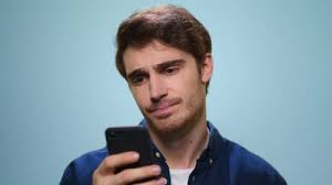 Upset Man Reading Bad News