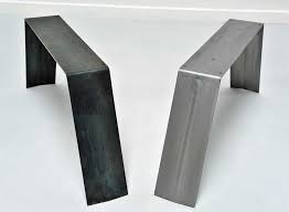 pied de table et table basse en metal brut pied treteau en acier pieds de table pied de table design table basse