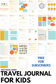 Free Travel Journal For Kids Available To Kids Travel Books Subscribers Diy Travel Journal Kids Travel Journal Travel Journal Printables
