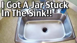 jar stuck in the sink garbage disposal