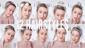 12 Easy Heatless Hairstyles Short Medium Hair Sophie Louise Youtube Medium Hair Styles Heatless Hairstyles Short Hair Styles Easy