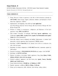 Functional knowledge of oracle workflow. Sap Functional Consultant Resumes Tablon
